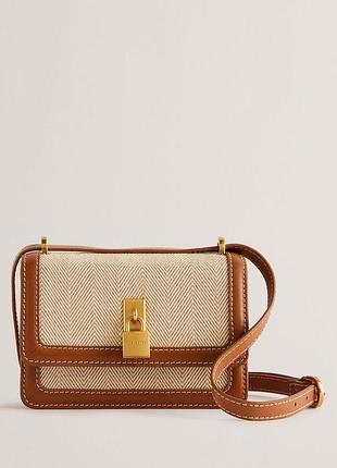 Новая женская сумка кросс-боди ted baker fitzrov mini canvas с замочком (оригинал)