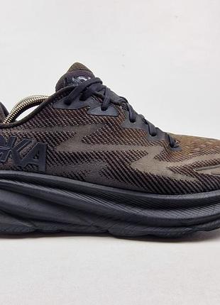 Кросівки hoka one one clifton 9 у чорному кольорі