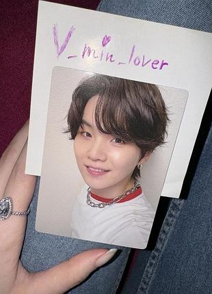 Bts suga офіційна колекційна карта юнгі