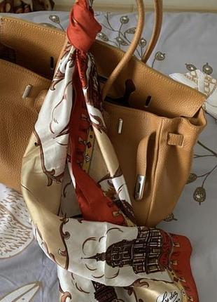 Сумка шкіряна у стилі birkin