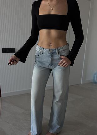 Джинси голубі zara wide leg