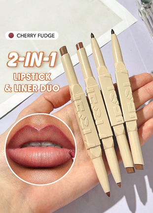 Помада та олівець sheglam glam 101 lipstick & liner duo - cherry fudge (6178)