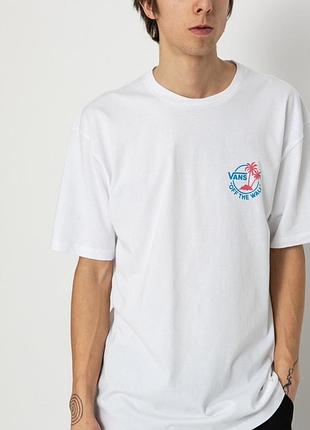 Белая футболка vans classic mini dual palm ii