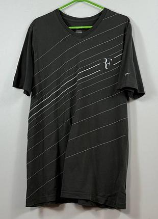 Nike roger federer rf роджер федерер теніс спортивна футболка чоловіча розмір м