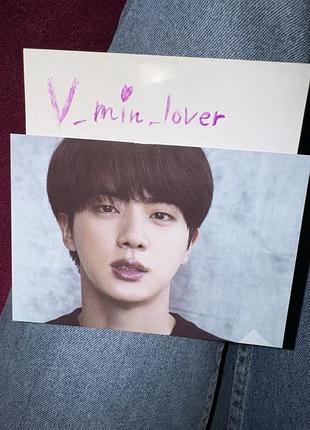 Bts jin офіційна колекційна карта джин