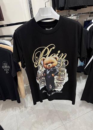 Чоловіча футболка philipp plein в чорному кольорі