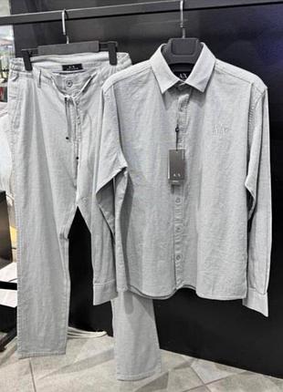 Чоловічий костюм loro piana в сірому кольорі