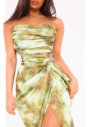 Распродажа платье prettylittlething миди драпировка