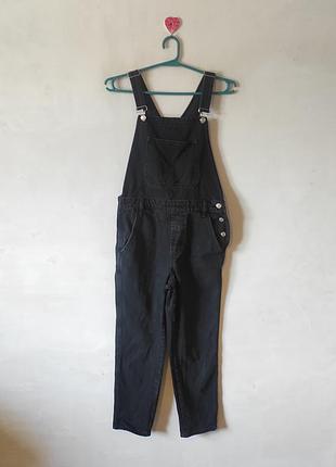 Черный джинсовый комбинезон topshop moto, размер eur 38 (m / u9 10)