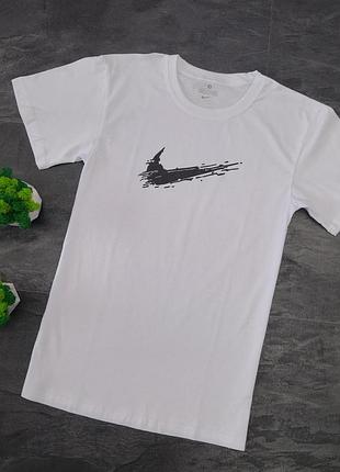 Футболка чоловіча nike future, чорна та біла, двунитка, бавовна/еластан 85/15, термотрансфер, s-xxl