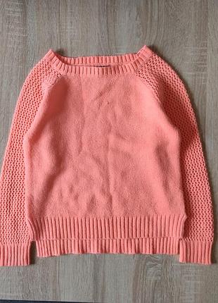 Яскравий персиковий светр knit set collection для дівчинки 9-10 років