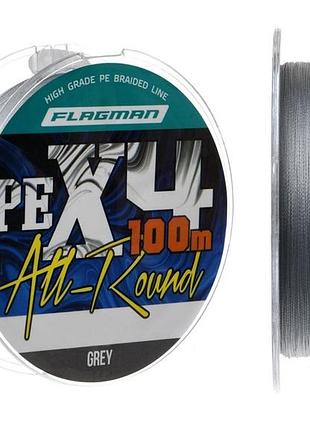 Шнур flagman all-round pe x-4 grey 100м 0,23мм