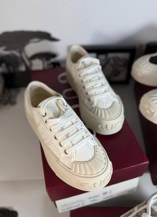 Кеди gucci білі з класною підошвою