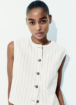 Женская жилетка с содержанием льна от h&amp;m
