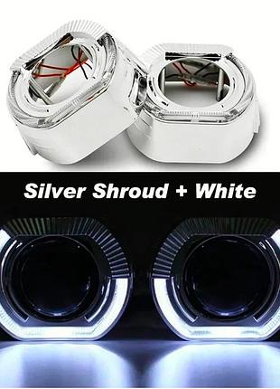Led маска с ангельскими ячейками 3"/12v/6000k/white/bmw sport-l (2шт.)
