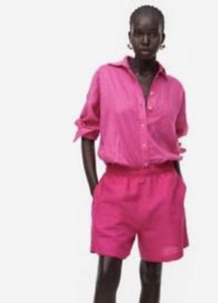 Лляні шорти льон від h&m