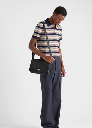 Сумка prada leather shoulder bag чоловіча