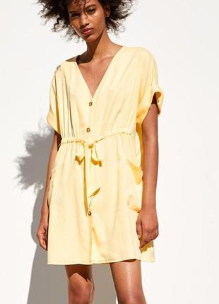 Трендова жовта сукня ліоцел  zara, s