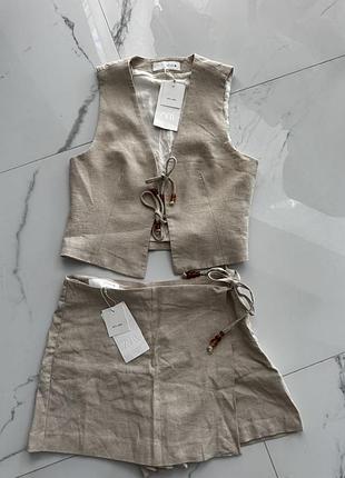 Костюм зі льону zara