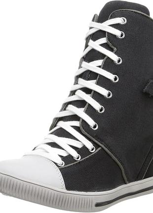 Кеди високі skechers чорні танкетка блискавка ремінець розмір 39