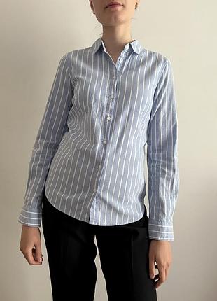 Сорочка жіноча голуба в смужку h&m