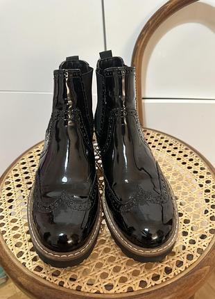 Лаковые броги ботинки как prada