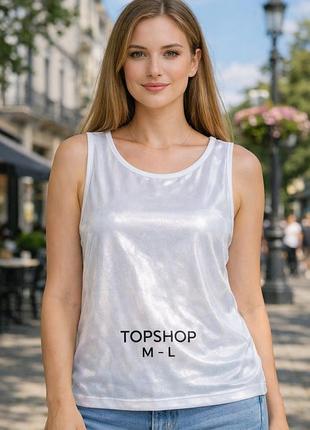 Біла майка topshop m–l