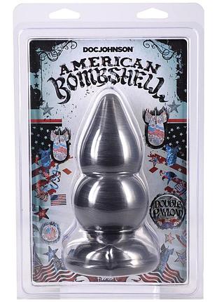 Анальная пробка для фистинга doc johnson american bombshell double payload gun metal 3
