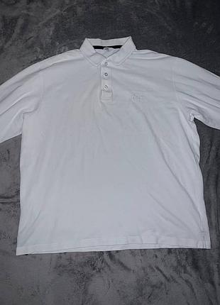 Белый хлопковый лонгслив мужской cotton traders