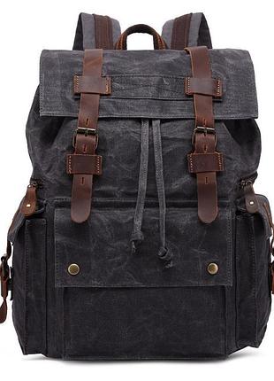 Рюкзак чоловічий міський макрос 5358 вологостійкий зносостійкий 35л колір чорний