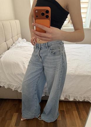 Жіночі стильні блакитні джинси zara