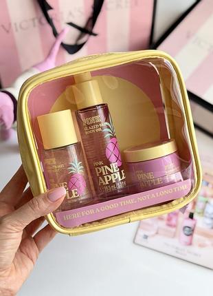 Подарунковий набір з косметичкою pink pineapple victoria’s secret