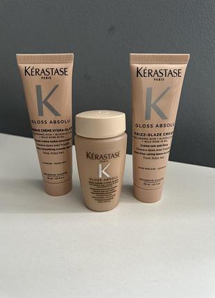 Набір kérastase gloss absolu - крем для волосся з гіалуроновою кислотою