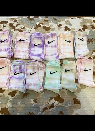 Шкарпетки nike tie-dye 🌈 різнокольорові | стильні та якісні