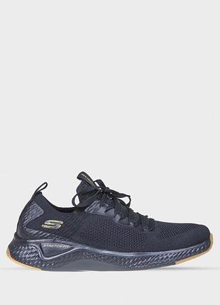Кроссовки мужские skechers solar fuse valedge черные желтого лого размер 40