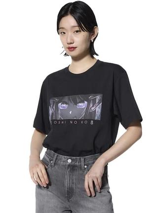 Оригинальная футболка uniqlo ut x oshi no ko (звездное детище) / аниме мерч ai hoshino