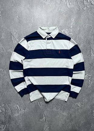 Vintage винтажное регби polo ralph lauren поло ральф лаурен big pony striped в полоску chief keef чиф киф size m размер м