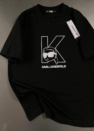 Чоловіча футболка karl в чорному кольорі
