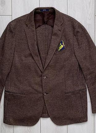 Чоловічий шерстяний блейзер піджак boggi milano size 56 (xl-xxl)