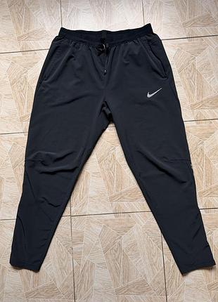 Спортивные штаны nike dri-fit challenger running pants men’s l black tapered zip ankle athletic bv4815-010