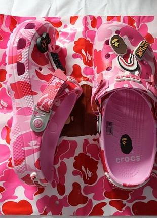 Тапки crocs x bape