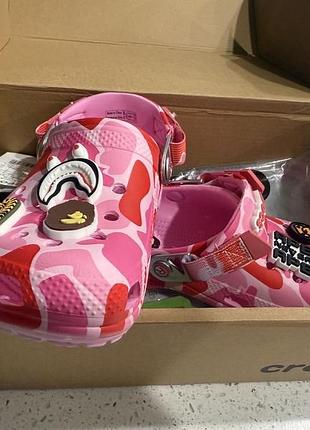 Тапки crocs x bape