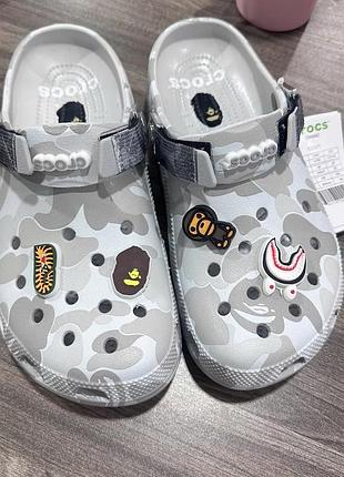 Тапки crocs x bape