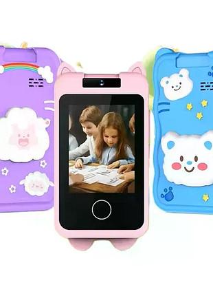 Интерактивный детский смартфон 2.8 inch с сенсорным ips экраном • игрушечный смартфон для детей с камерой, играми, музыкой и