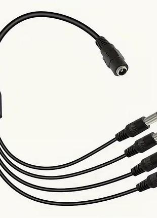 Разветвитель питания 5.5x2.1 dc 12v dc5521 40 см черный