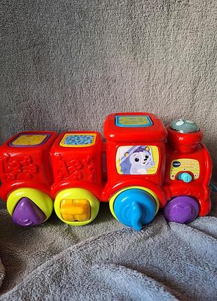 Интерактивный развивающий поезд vtech pop &amp; sing animal train,