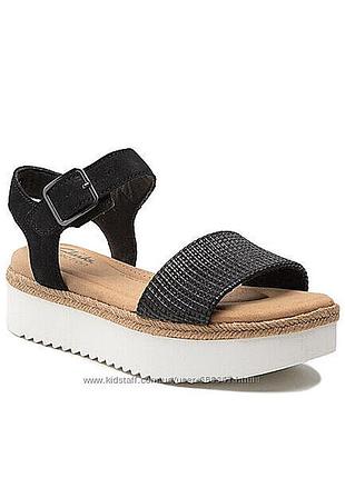Р.38 clarks женские кожаные босоножки оригинал