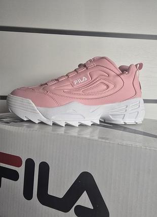 Fila disruptor новые розовые кожаные женские кроссовки размер 39 (маломерят на 38)