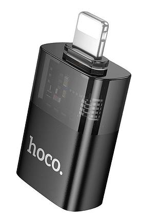 Переходник hoco ua36 lightning на usb-a для флешек и периферии, черный
