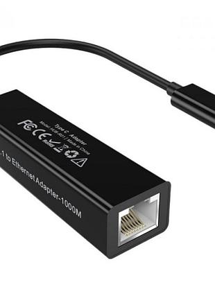 Переходник choetech usb 3.1 type-c на lan rj45 gigabit ethernet, 0.15 м
